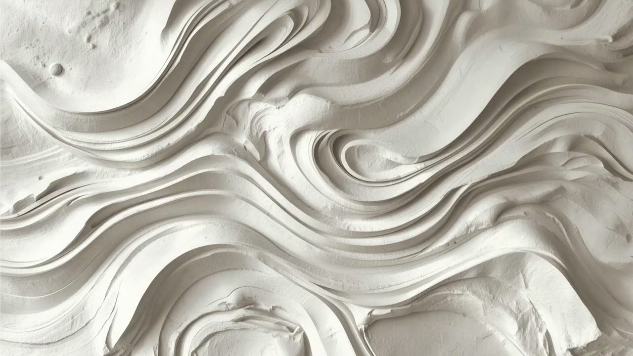 3D Plaster Minimalist Art | 4K 2 Hour Rotating Gallery