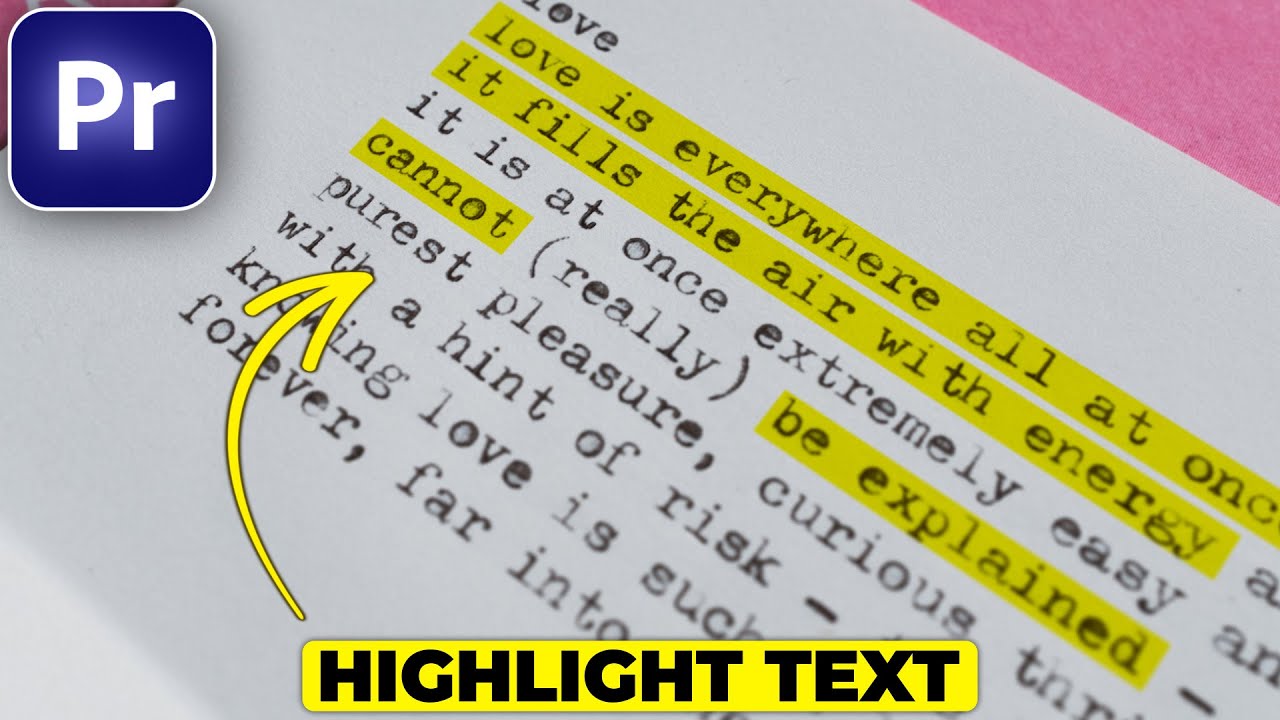 How to HIGHLIGHT TEXT in Premiere Pro