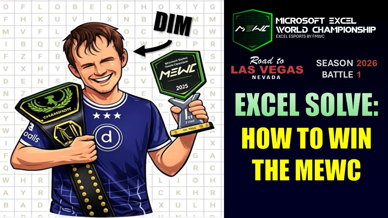 Excel Solve: How to Win the Microsoft Excel World Championship (Road to Las Vegas 2026, Battle 1)