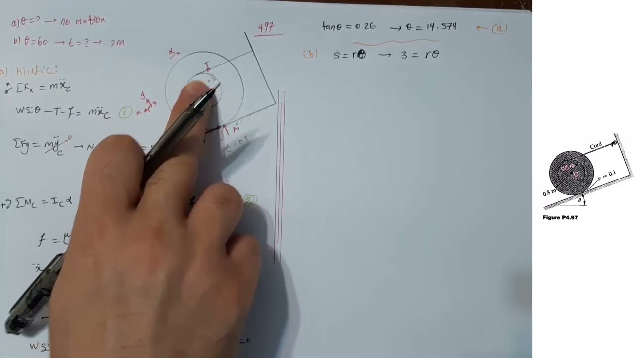 Engineering Dynamics Tutorial | Chapter 4 Problem 97 | حل مسئله فصل 4، سوال 97- آموزش دینامیک