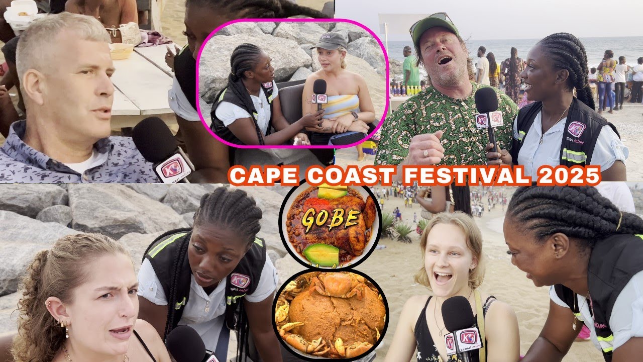 Wow WATCH How Foreigners Enjoy GOBƐ & APRAPRANSA Food || Historic AFRICA Display At OGUAA FESTIVAL