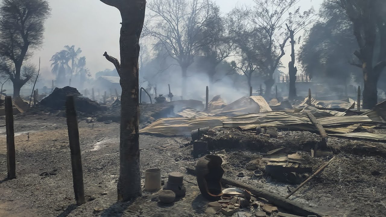 Junta forces raze more than 500 homes in a village in Myanmar’s Sagaing