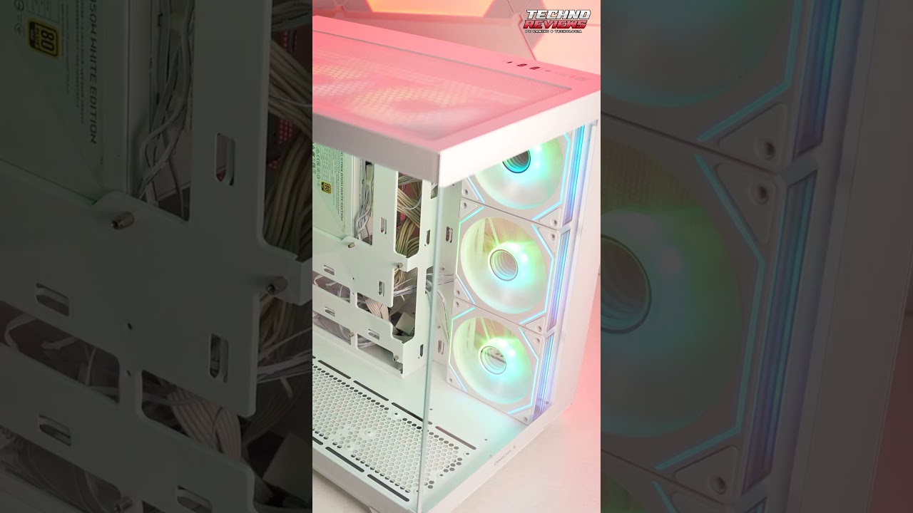 Gabinete Deepcool Cg530 7 Fans Doble Cámara Panorámico Blanco