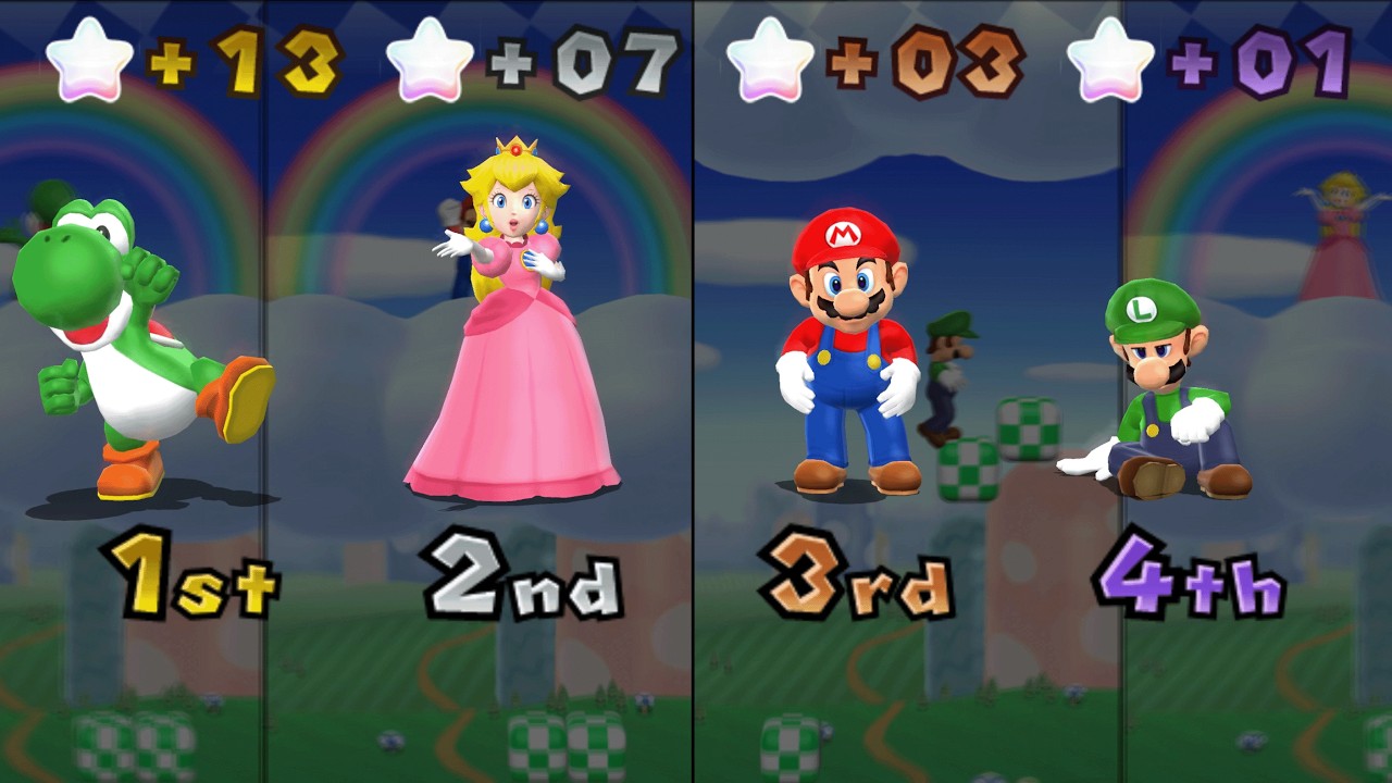Mario Party 9 - Yoshi vs Mario vs Luigi vs Peach - Bowser Station