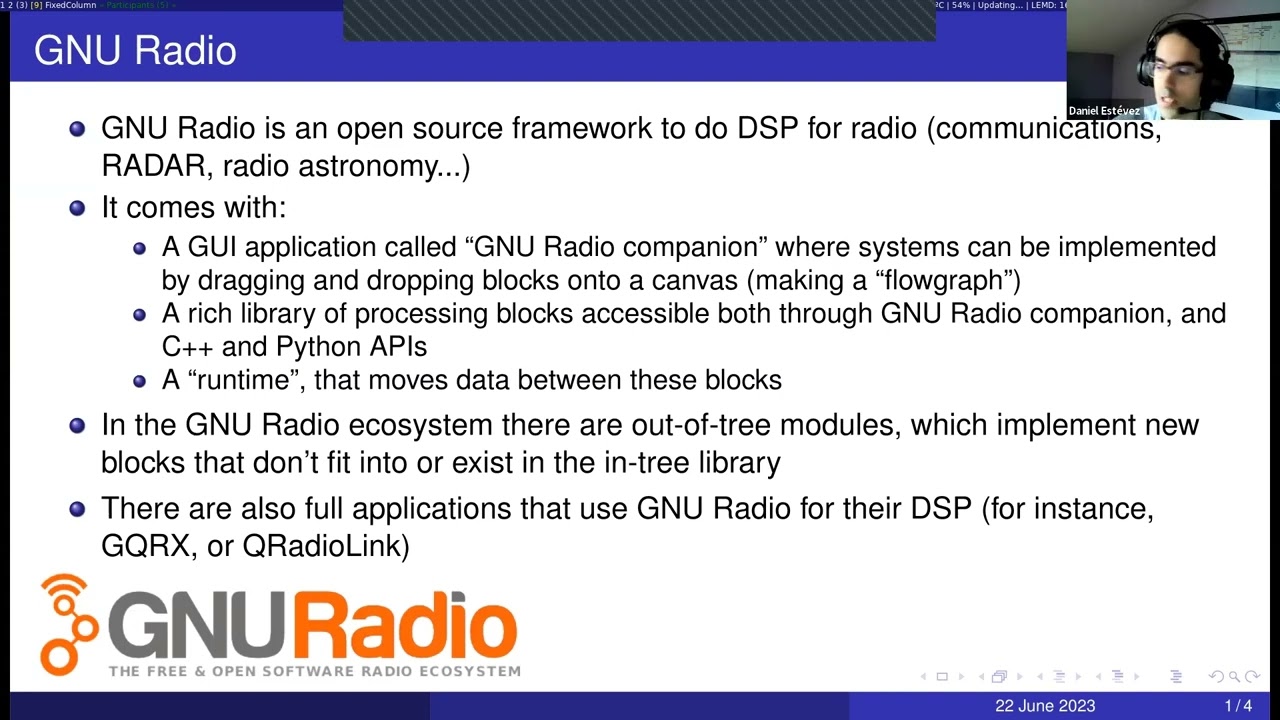 Daniel Estévez: GNU Radio Tutorial I (2023)