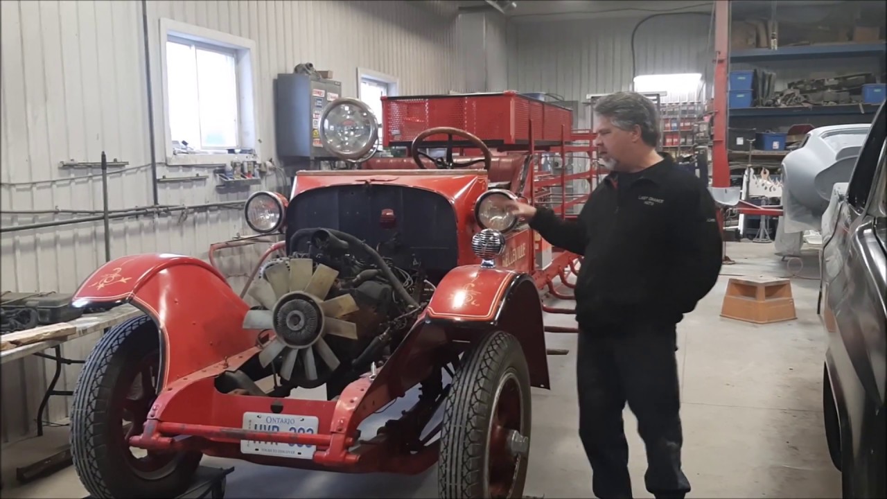 1924 Lafrance Fire Truck Restoration Project  Part 2 ,  Remove Engine,  lastchanceautorestore com