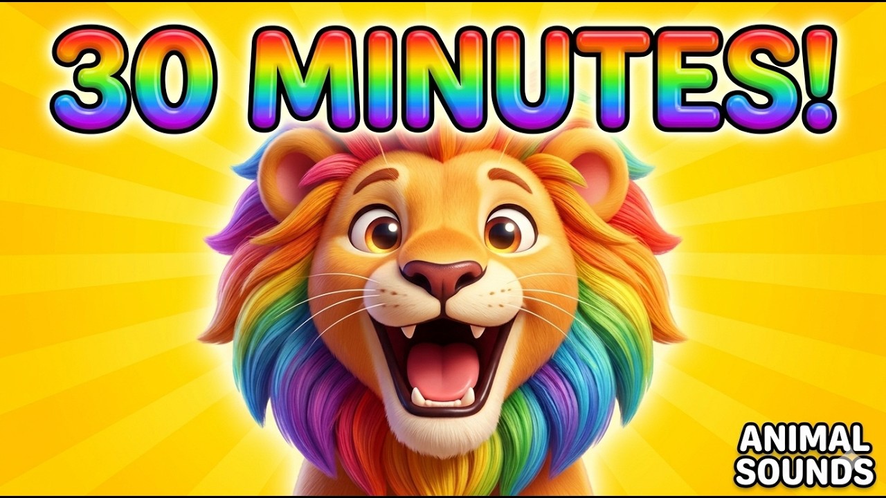 30 Minutes of Animal Sounds for Kids 🐶🦁🐬 | Farm, Wild & Ocean Animals