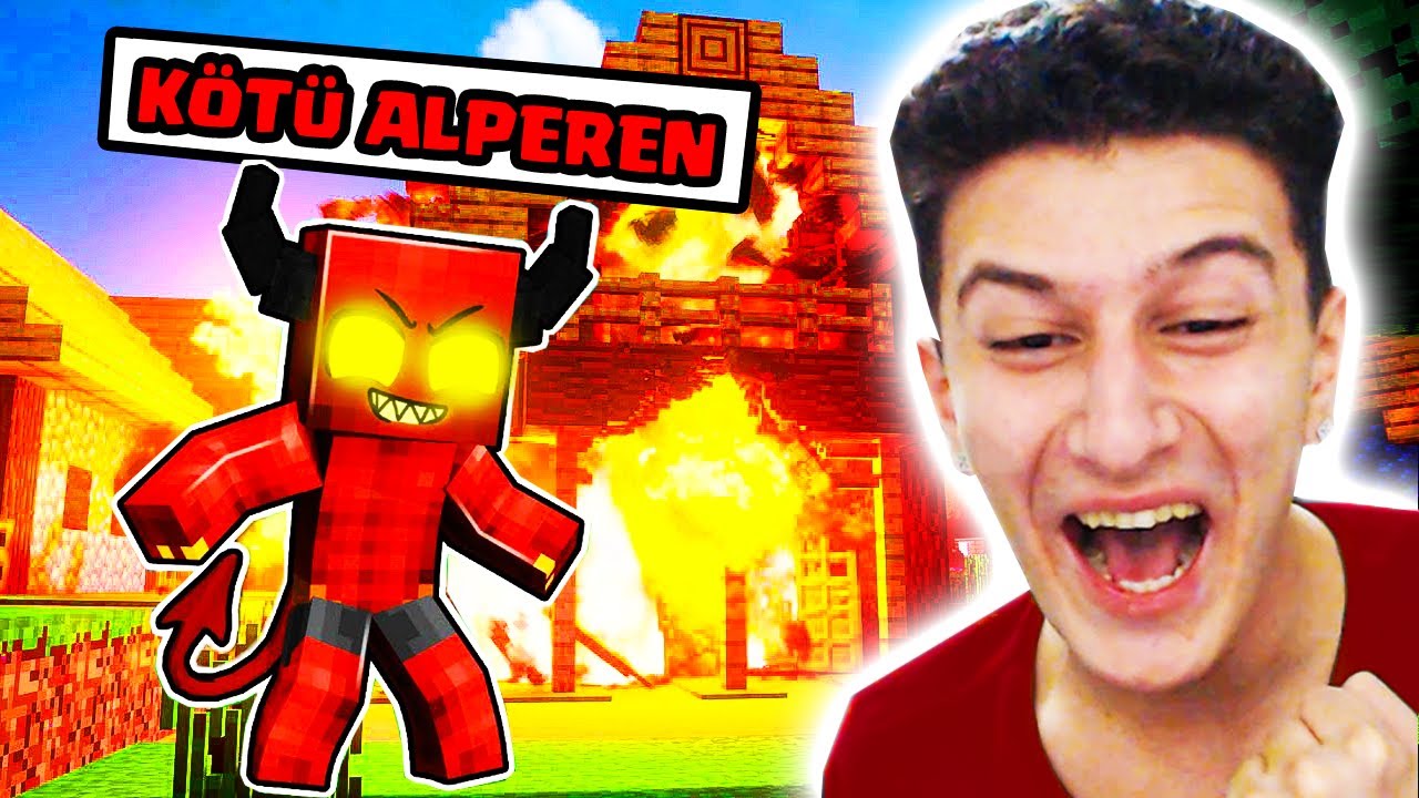 KÖTÜ ALPERENİN MİNECRAFT TA İLK GÜNÜ 👽 Minecraft 99
