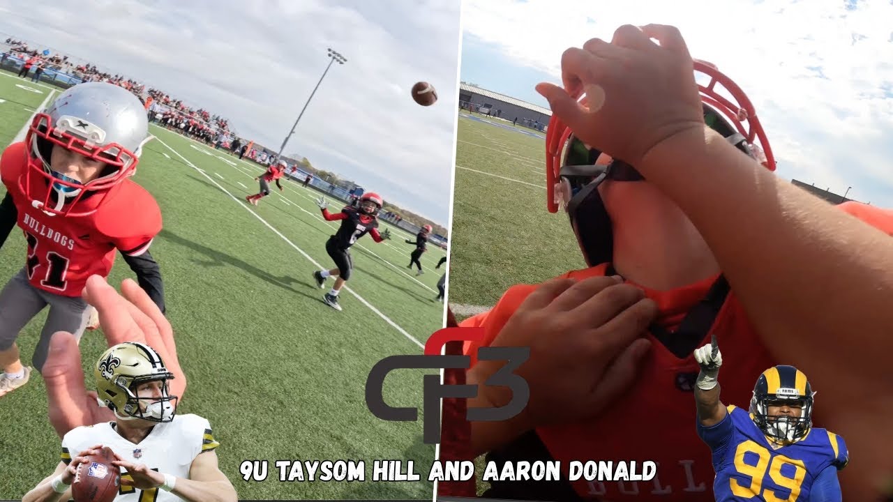 9u Тайсом Хилл и Аарон Дональд в PEEWEE SUPERBOWL | Go Pro PeeWee Football POV