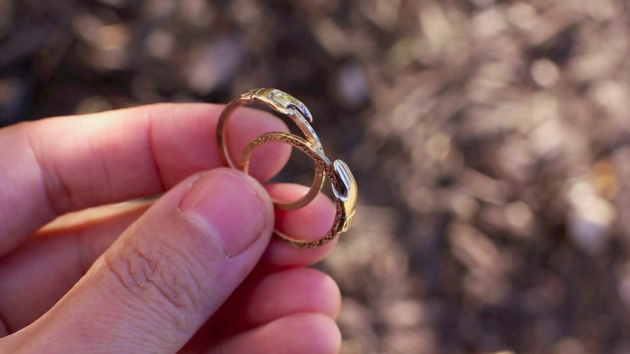 Antique Fede Gimmel Ring - Victorian Hand Ring 10k Rose Gold