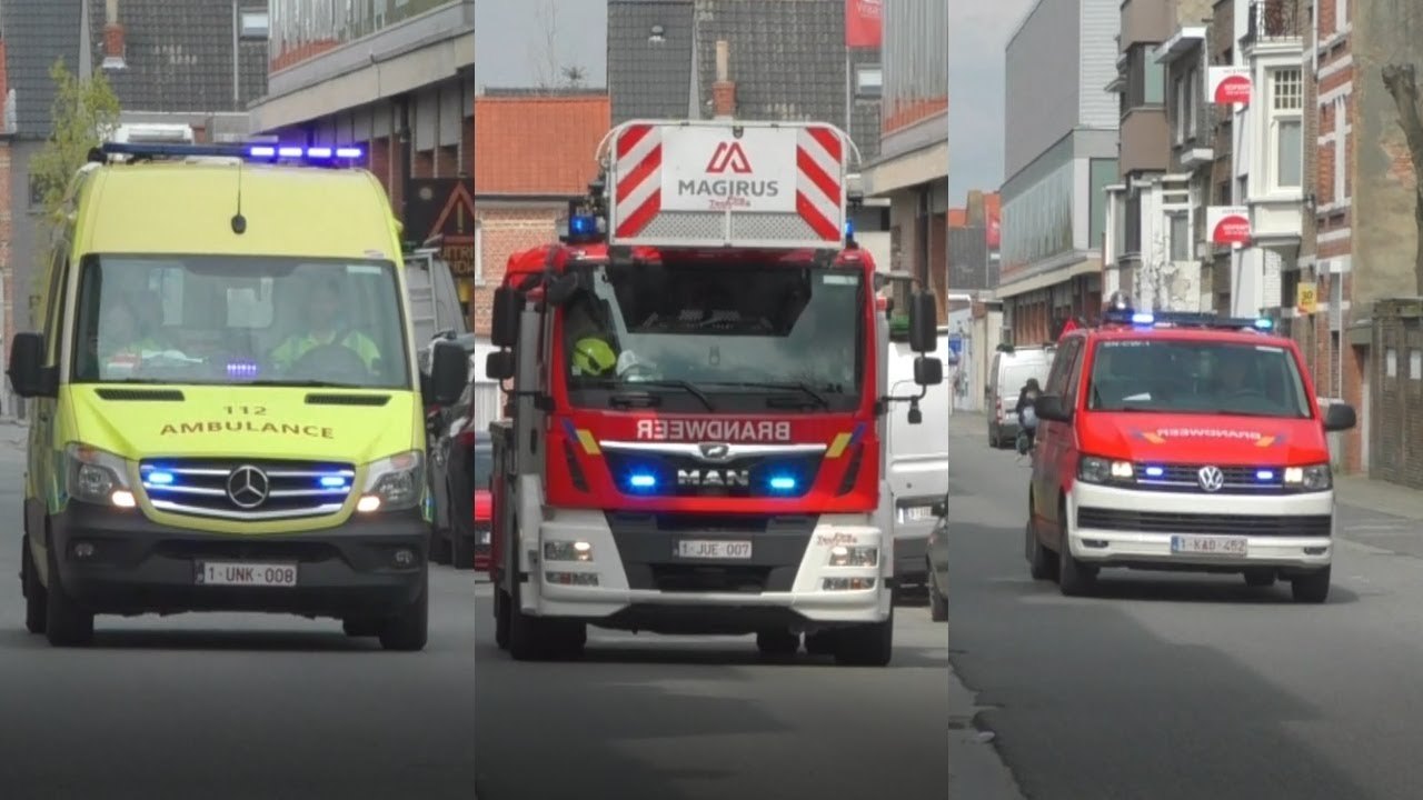 [Nieuwe camera] Ambulance , Brandweer Sint-Niklaas met spoed naar verschillende meldingen