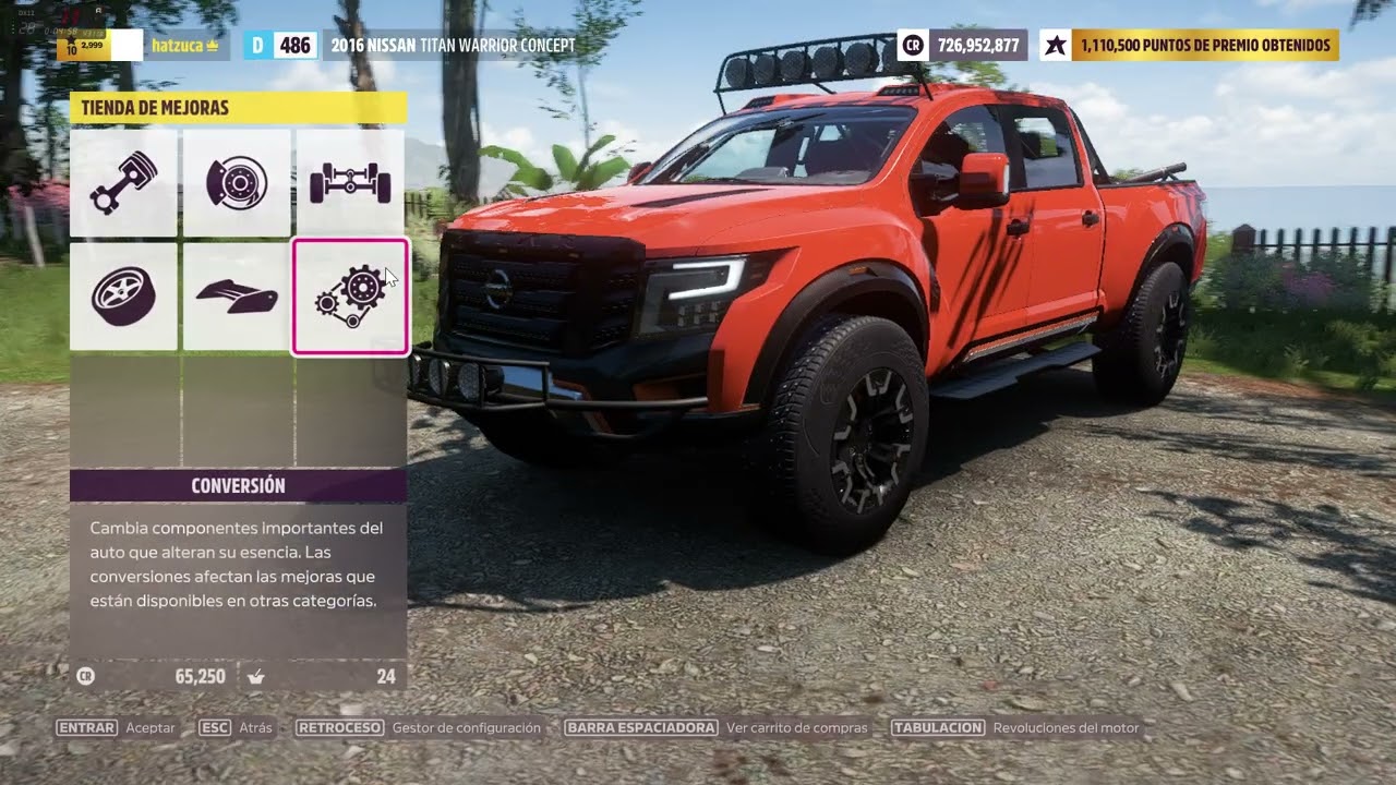Forza Horizon 5 modificando la NISSAN TITAN WARRIOR CONCEPTO 2020 (gameplay no comentado)