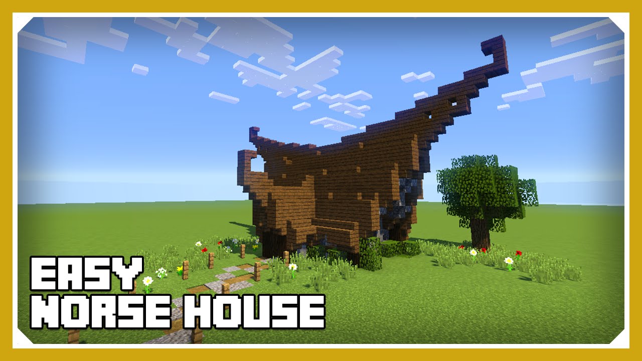 Minecraft: How To Build A Small Norse Viking House Tutorial (Easy Survival Minecraft House )