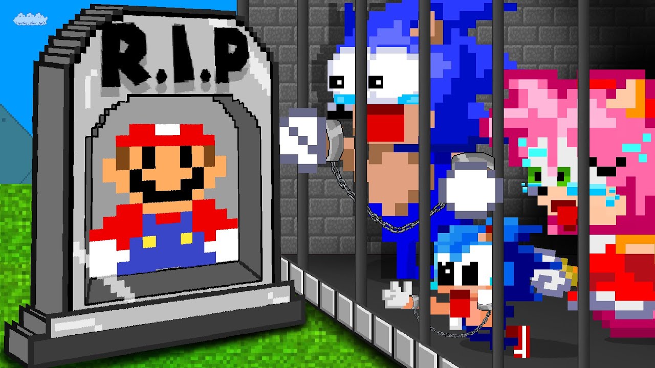 Super Mario Bros., Sonic и Rose Amy R.I.P. Марио в тюрьме – Пожалуйста, вернитесь... | Грустная и...