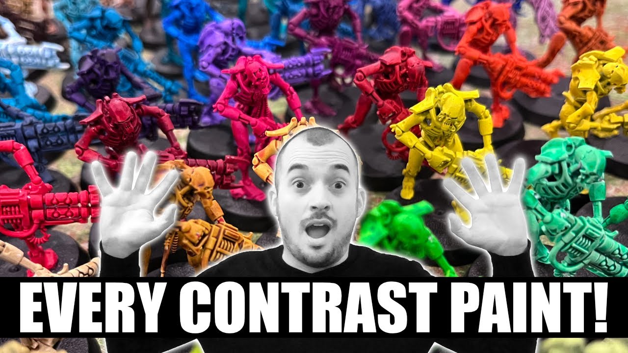 I PAINTED MY NECRON WARRIORS WITH ALL 61 CITADEL CONTRAST PAINTS!!