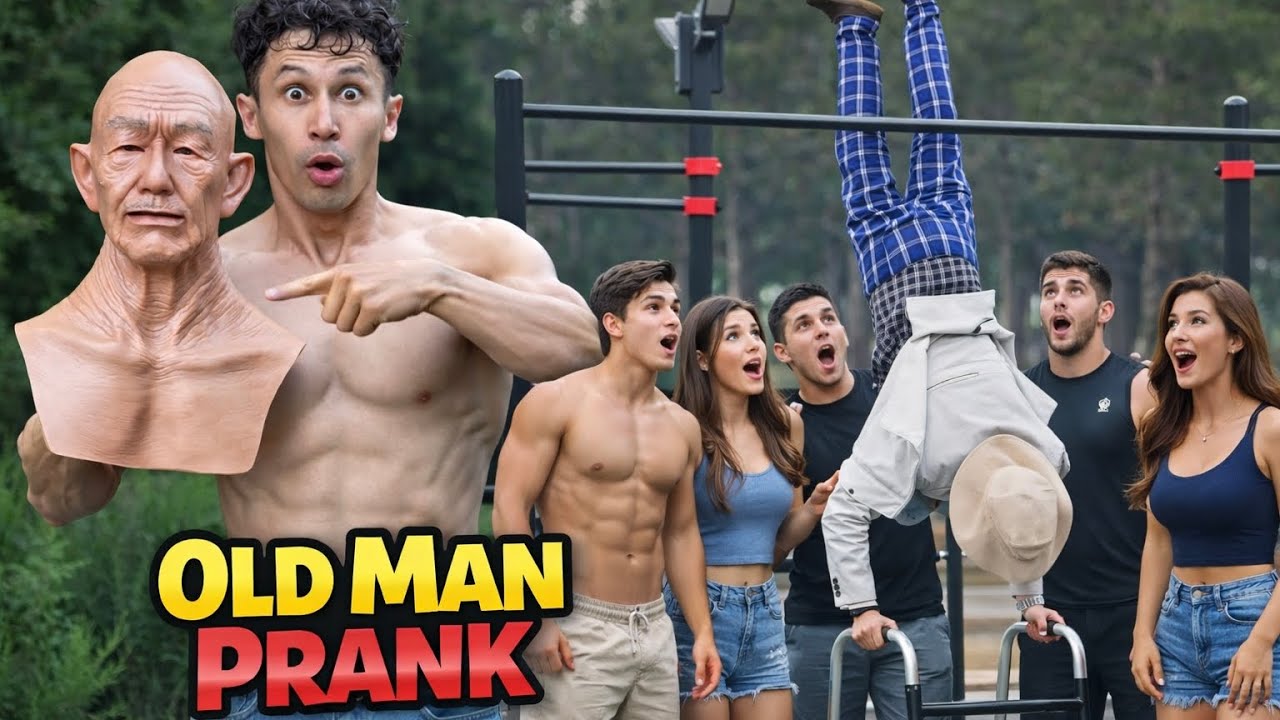 OLD MAN CALISTHENICS PRANK: THIS OLD MAN IS INSANE