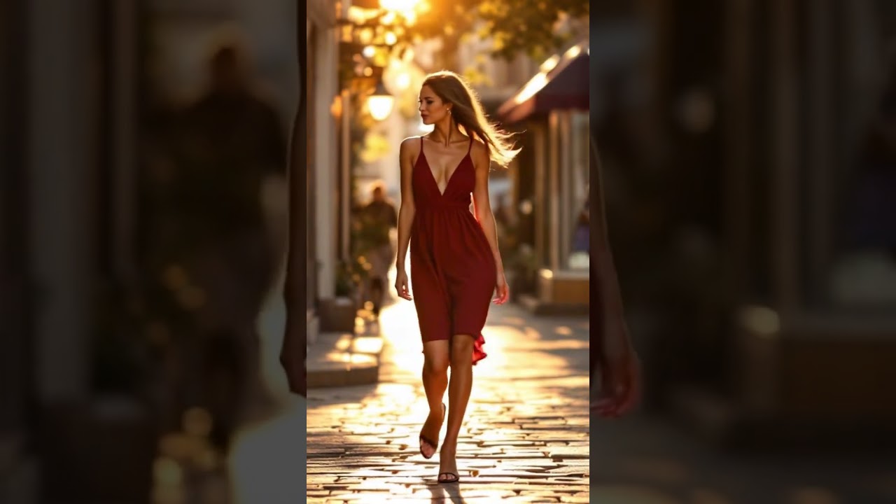 The Perfect Evening Look - Deep V-Neck Dress: Bold, Stylish, and Confident