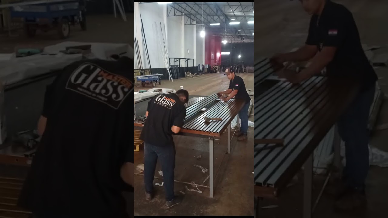porta de alumínio ripado camuflada parte 7 colocando o lambril  #pulodogato#arquiteturacontemporanea