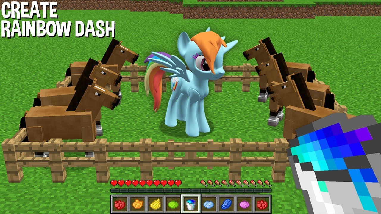 How to CREATE RAINBOW DASH MY LITTLE PONY in Minecraft !