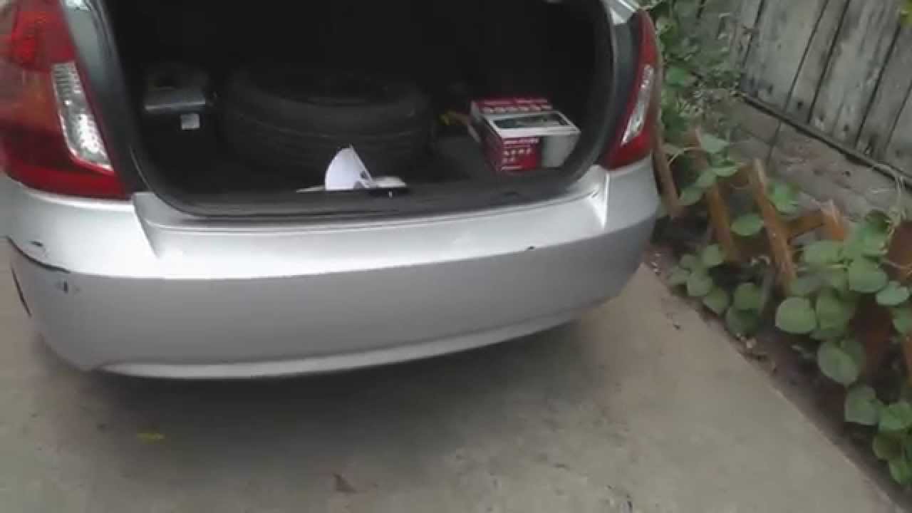 Hyundai Accent снятие бампера, removal Hyundai Accent bumper