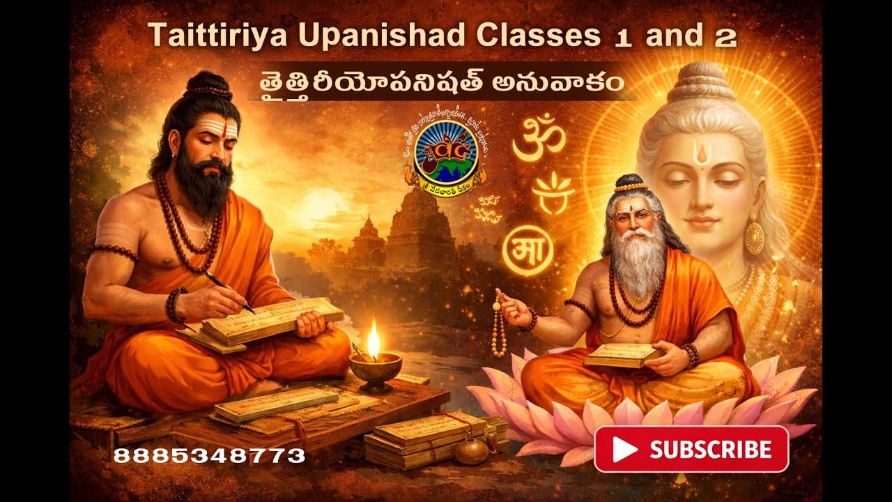 Taittiriya Upanishad Classes 1 and 2 | తైత్తిరీయోపనిషత్ అనువాకం #upanishad #Taittiriya #Basara #SVBP