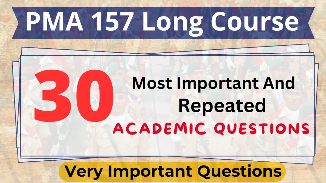 PMA 157 Long Course Initial Test &ndash; Most Important Academic, Verbal & Non-Verbal Questions 2025