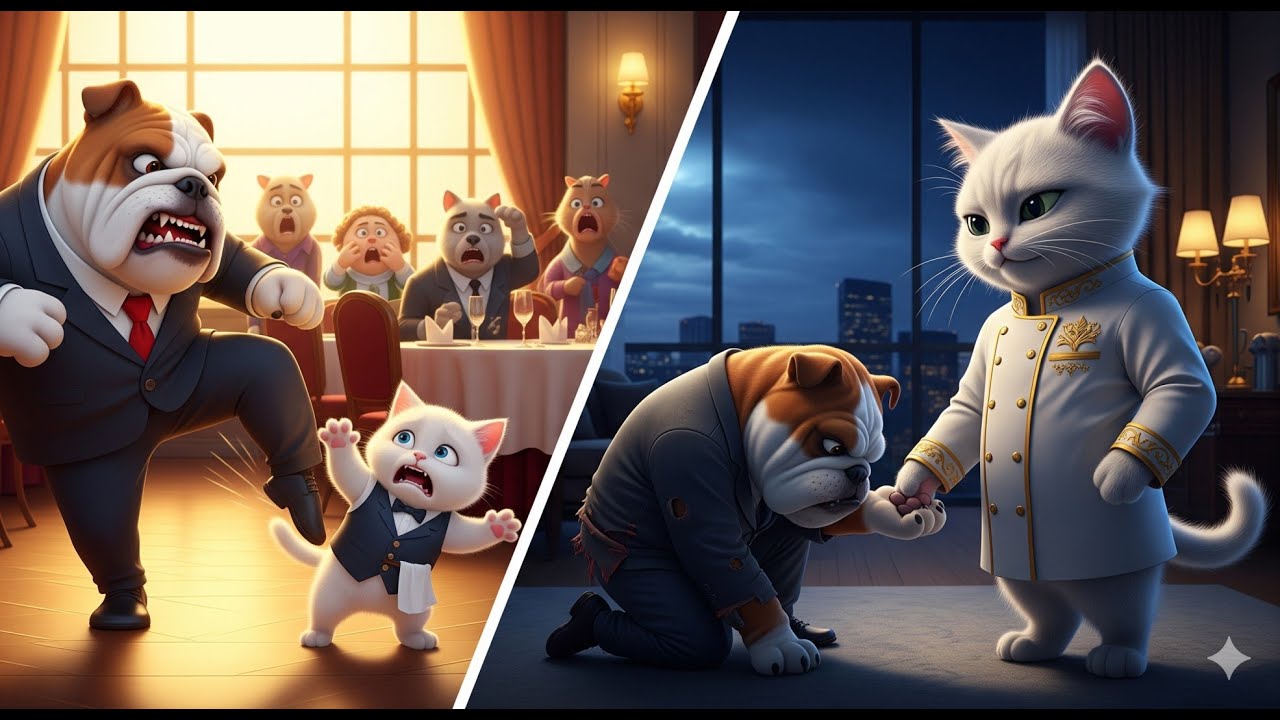 A Billionaire Bulldog Mocked a Poor Cat 💸😼… Now He’s Begging for FORGIVENESS! 😱