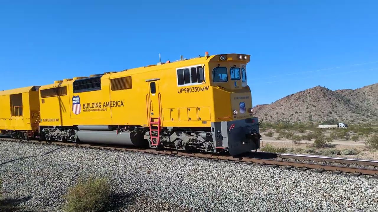 Union Pacific Weed Sprayer Train Works Upgrade West Of Shawmut, Arizona -- January 9, 2026