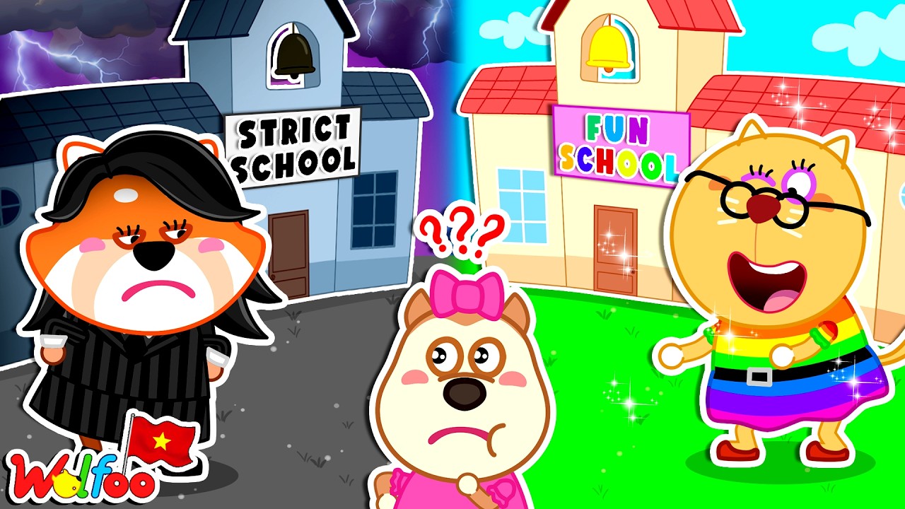 Trường Học Nghiêm Khắc vs Trường Học Vui Nhộn  🏫🎒 Lucy Sẽ Học Trường Nào? | Wolfoo Tiếng Việt