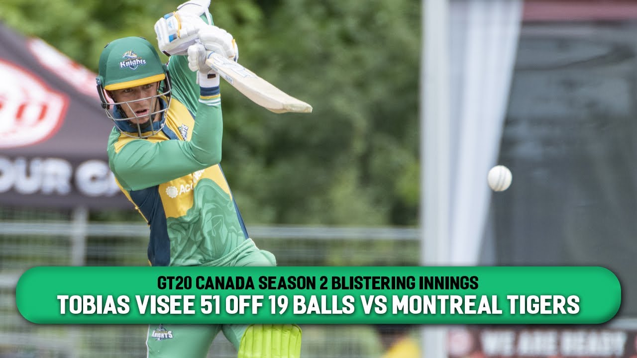 GT20 Canada Season 2 Blistering Innings | Tobias Visee 51 off 19 balls vs Montreal Tigers