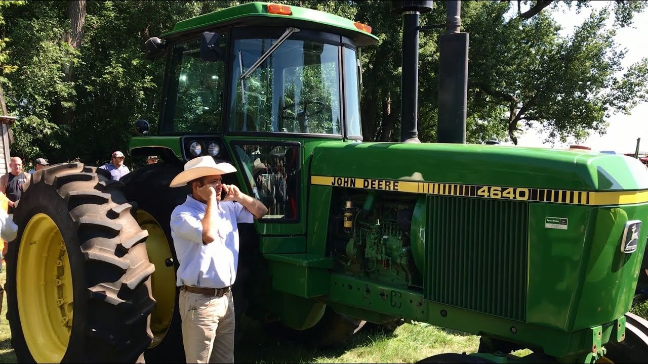 John Deere 4640 Tractor Sold for Record Price Today on Minnesota Farm Auction