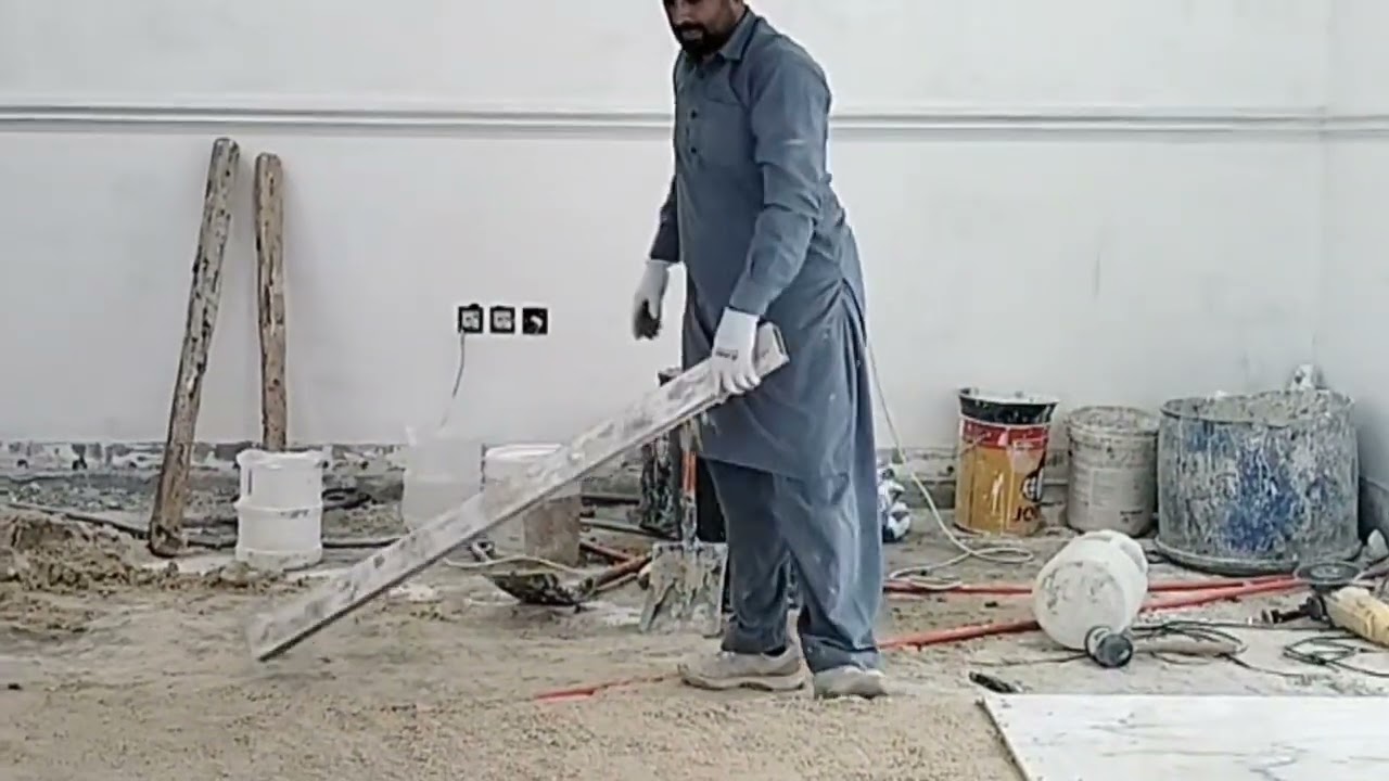 Big Marble Floor fitting work