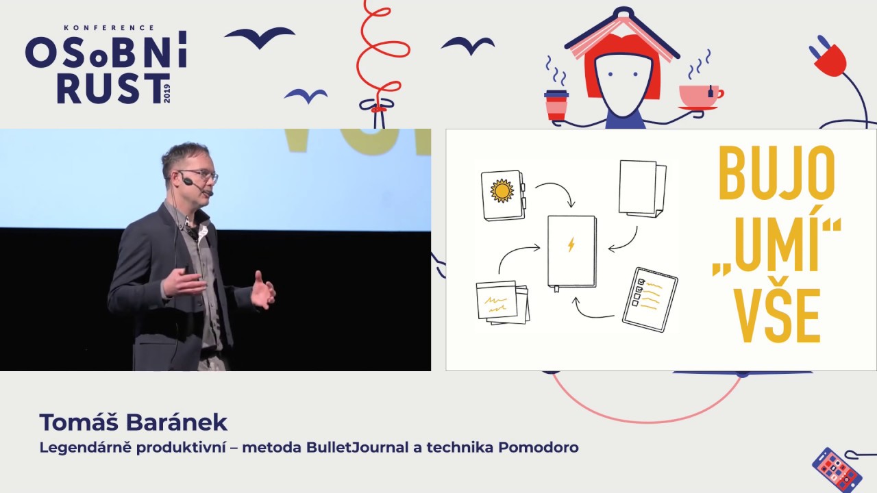 Metoda BulletJournal a Technika Pomodoro na Osobním růstu 2019 v podání Tomáše Baránka