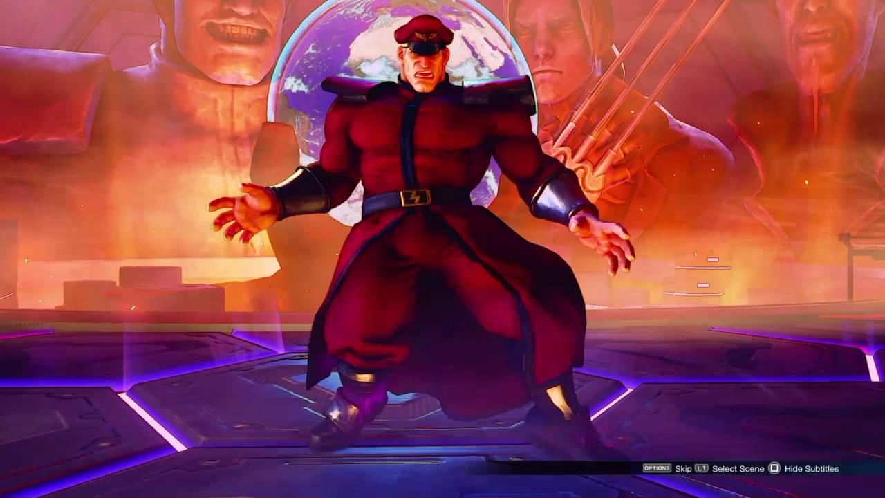 Ryu vs M. Bison - Street Fighter V  Story Mode final boss fight