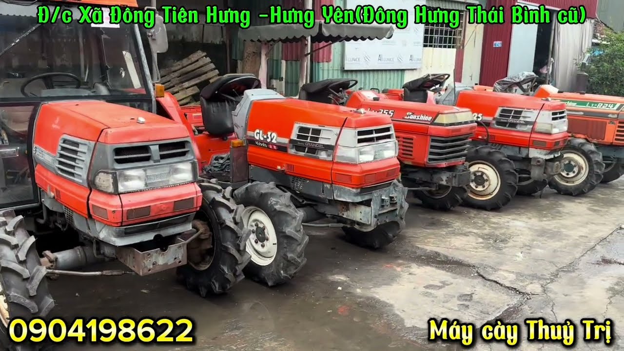 Máy cày Nhật bãi Kubota(L1 GL 24hp tới 53hp) bảo dưỡng đầy đủ sẵn có phục vụ khách hàng