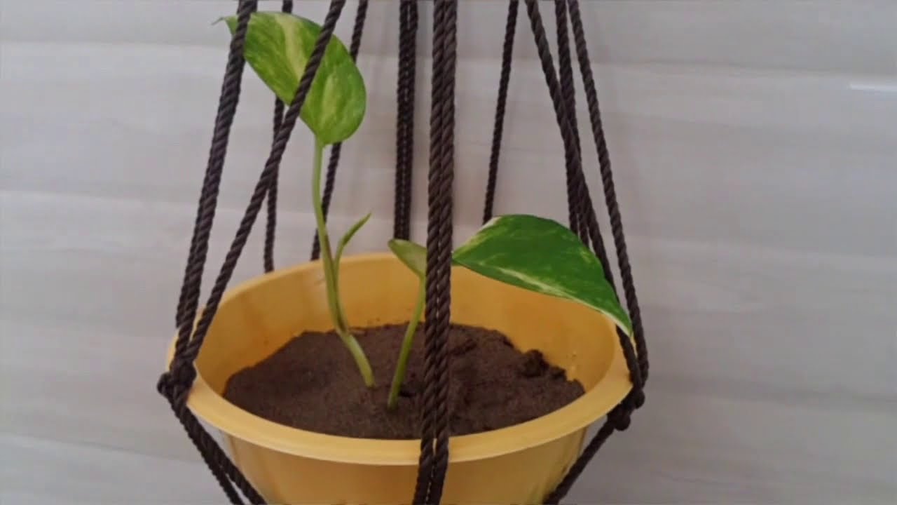 عمل حامل للزرع (حامل سنادين)/مكرمية /Hand Made/How To Make Macrame