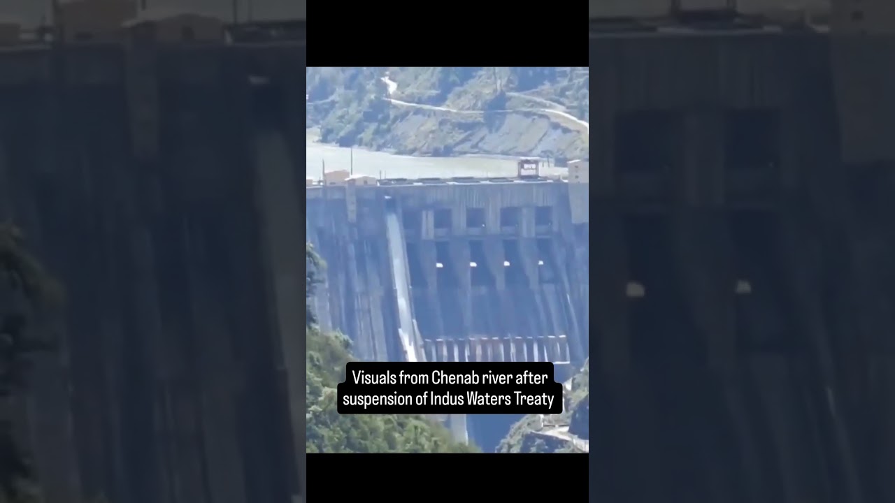 Visuals from Chenab river after suspension of Indus Waters Treaty