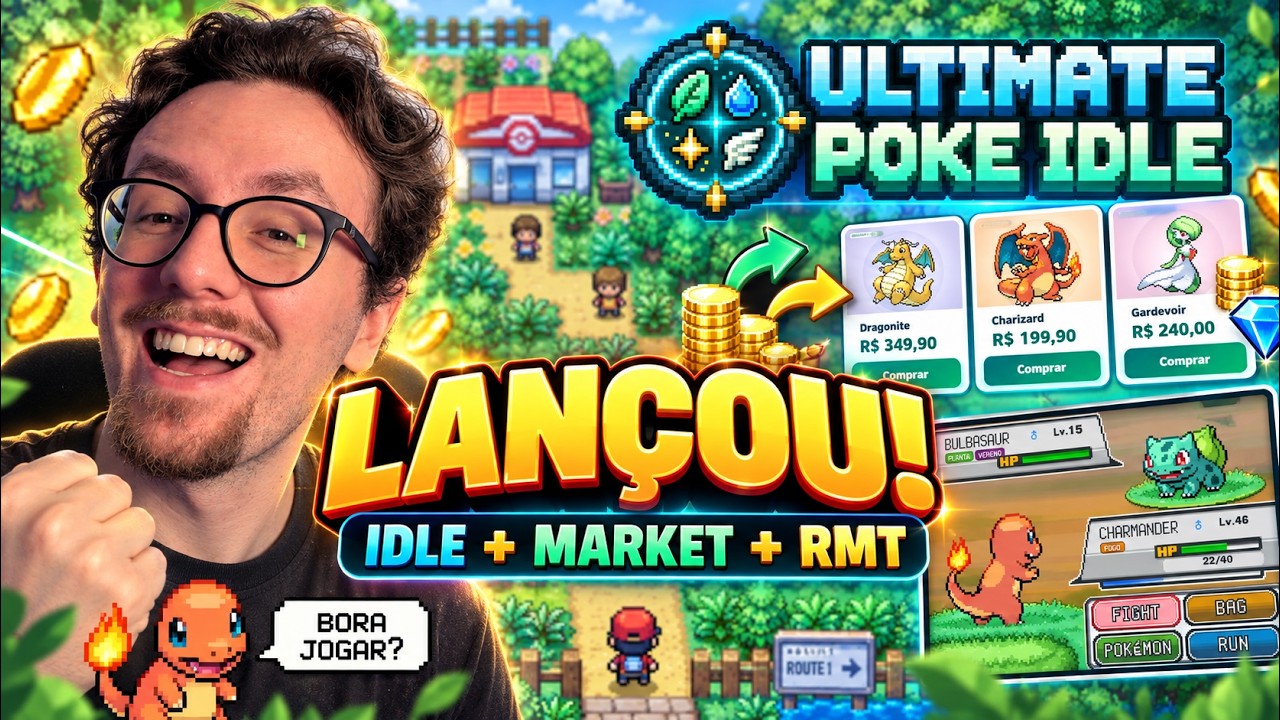 🔴 LAN&Ccedil;OU! O NOVO POK&Eacute;MON IDLE COM RMT | Ultimate Poke Idle AO VIVO