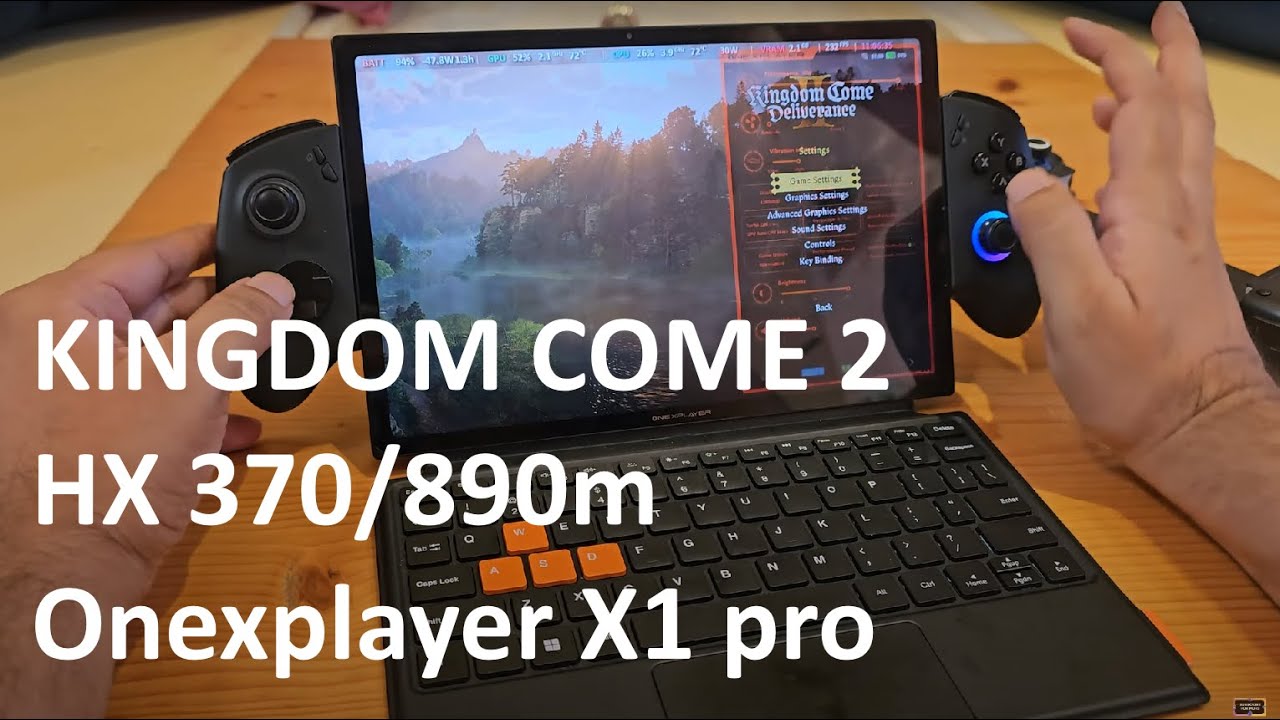 Kingdom Come 2 Onexplayer x1 pro 890m 12/30watts ! Hx 370 Impressive!