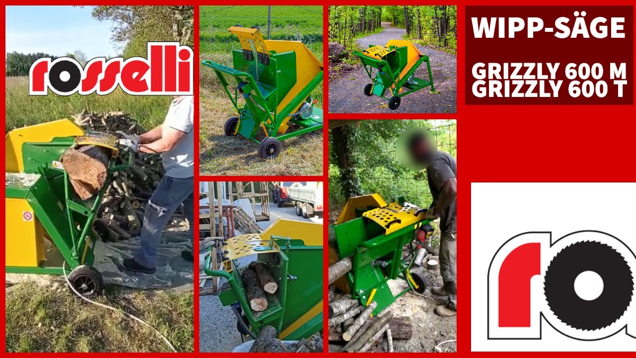 Elektrische Wipp-S&auml;ge mit 600 mm S&auml;geblatt - Grizzly 600 M-T Rosselli Snc