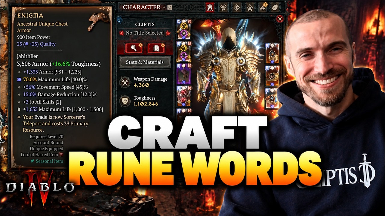 Рунные слова &mdash; это ПРОСТО! ПОЛНЫЙ гайд по крафту | Diablo 4 Сезон 15