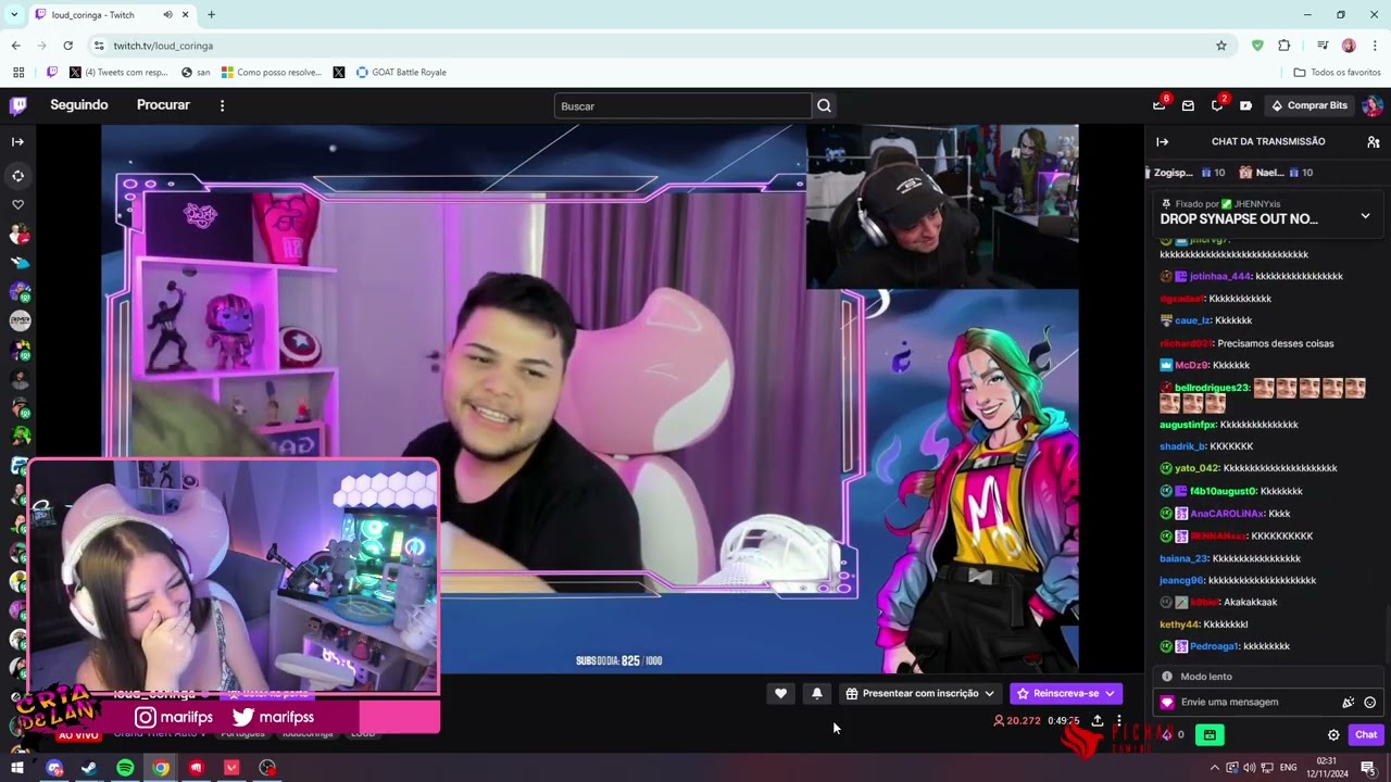 MARI REAGIANDO AO CORINGA VENDO SEUS VIDEOS ANTIGOS COM O GORDIN | Cortes da Marifps