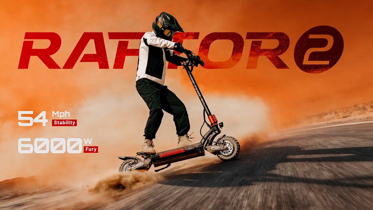Обзор нового электросамоката Yume Raptor 2 со скрытым амортизатором рулевого управления.