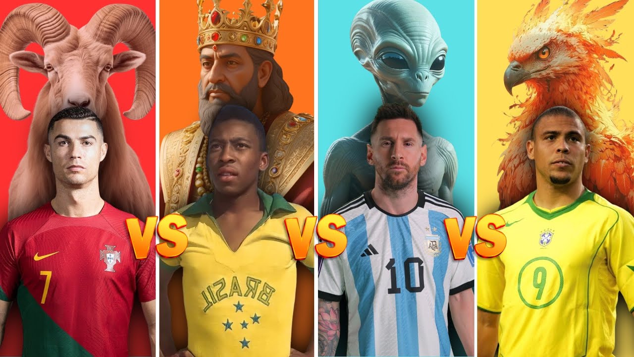 Comparison: Ronaldo vs Messi vs Ronaldo Naz&aacute;rio vs Pel&eacute;