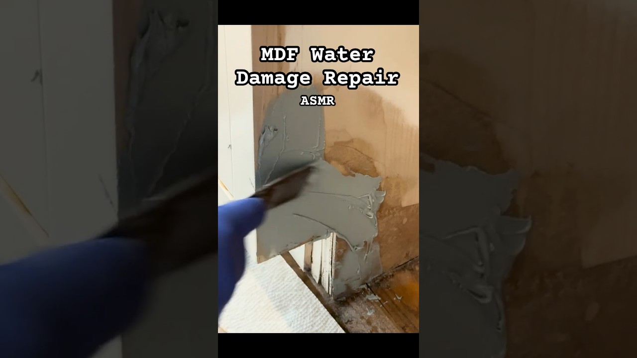 How to fix MDF water Damage  # home improvement #asmr #satisfying #beforeandafter