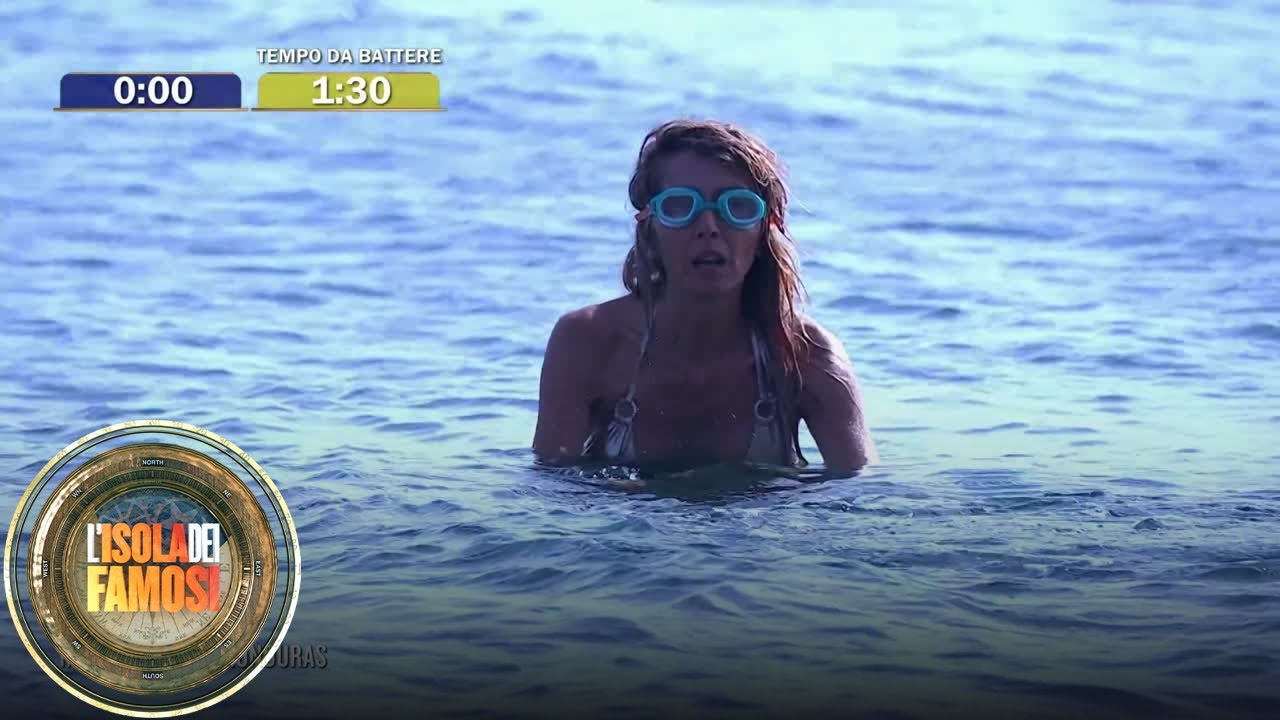 L'Isola dei Famosi - La prova in apnea di Loredana Cannata