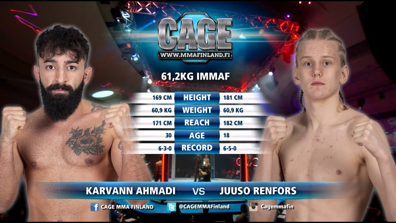 CAGE 52 Ahmadi vs Renfors - Full Fight MMA