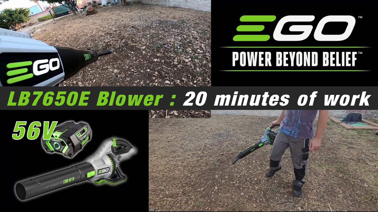 EGO POWER LB7650E Cordless Blower: 20 minutes of work