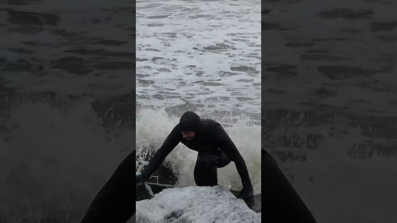 Near Death Experience! Surfer gets washed onto rocks! #surfing #shorts