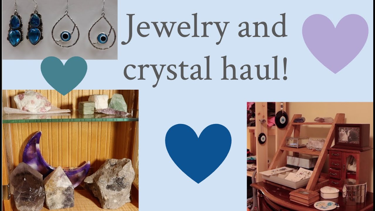 My jewelry collection and some crystals